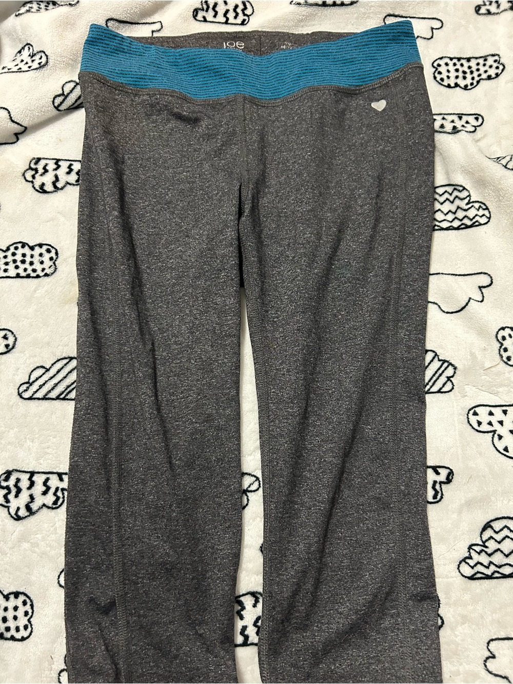 Joe Fresh Gray Leggings with Blue Waistband
